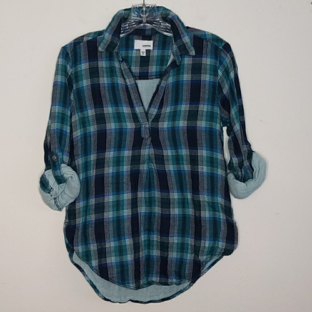 Sonoma Petite Small Flannel Pullover